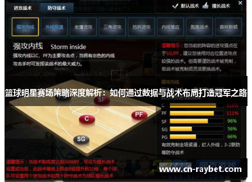 篮球明星赛场策略深度解析：如何通过数据与战术布局打造冠军之路